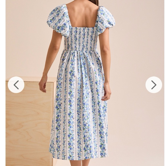 NEW Altar’d State Blue Floral Cotton Maxi Dress Size Large Available NWT - Picture 4 of 10